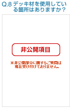 Q8:デッキ材を使用している箇所はありますか？