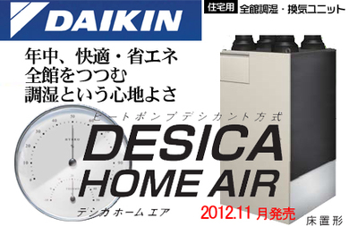 住宅用全館調湿･換気ユニット　ＤＥＳＩＣＡ　ＨＯＭＥ　ＡＩＲ